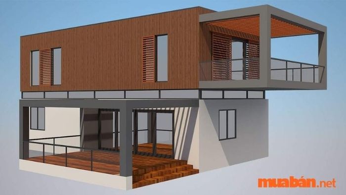 Mẫu nhà lắp ghép 2 tầng đẹp - Mẫu số 24
