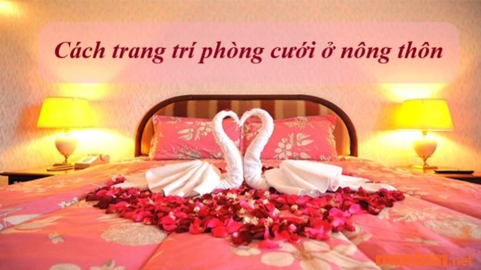 Phòng cưới ở nông thôn cũng cần được thiết kế một cách tinh tế và sang trọng.
