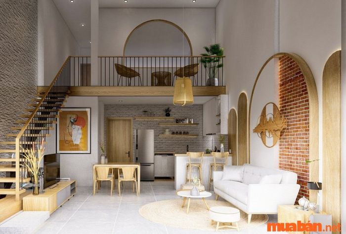 Mẫu nhà cấp 4 đẹp với gác lửng