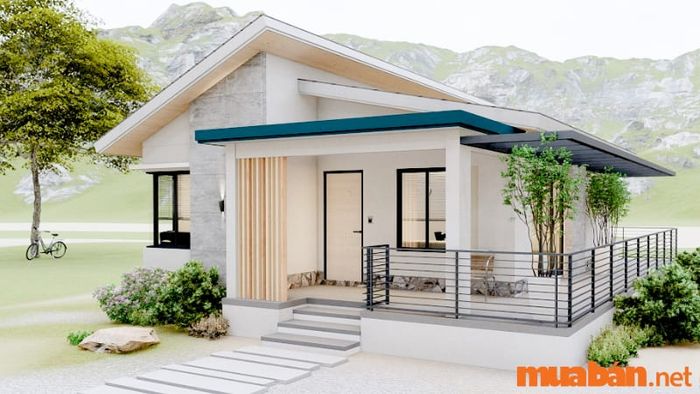 Mẫu nhà cấp 4 mái lệch đẹp mang đến tính thẩm mỹ cao