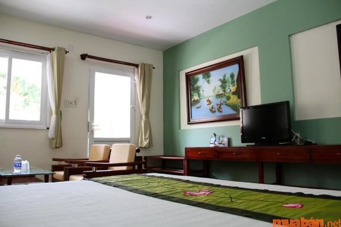 Không gian phòng tại Mỹ Lan Resort thật tuyệt vời
