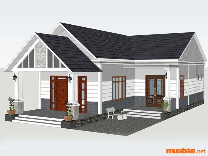 mẫu nhà cấp 4 120m2 3 phòng ngủ 1 thờ