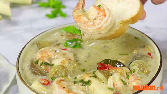 Cà ri xanh tôm Thái tại Pok Pok Express