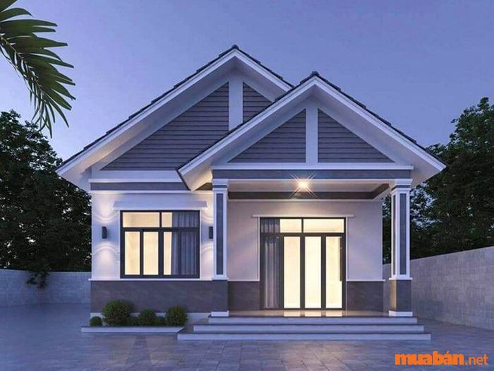 mẫu nhà cấp 4 120m2 3 phòng ngủ 1 thờ