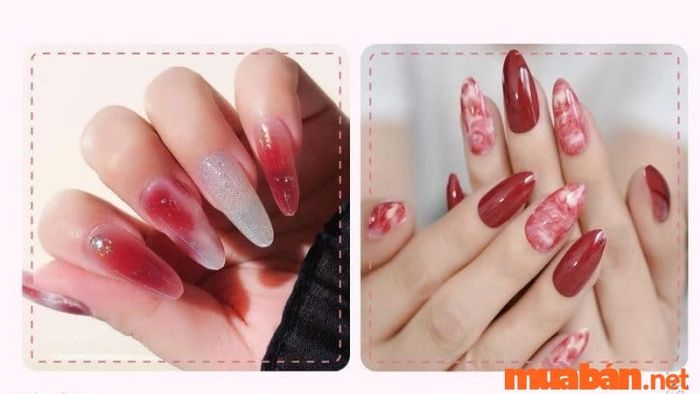 Mẫu nail sơn thạch đơn giản