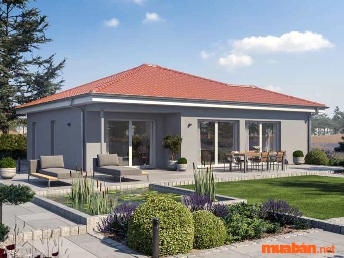 Mẫu nhà 100m2 theo kiểu nhà vườn