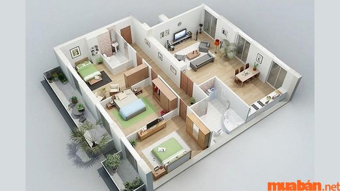 Thiết kế phong cách Nhật Bản cho ngôi nhà cấp 4 mái tôn giả ngói với 3 phòng ngủ có giá khoảng 400 triệu đồng.