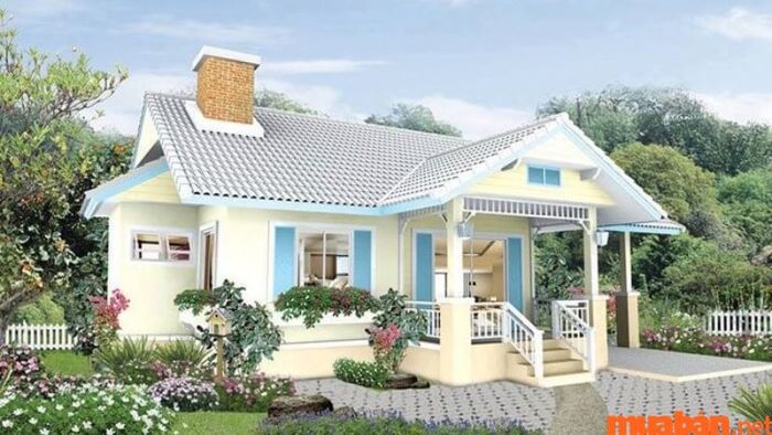 Nhà cấp 4 thân thiện với thiên nhiên tận dụng tối đa ánh sáng tự nhiên và không gian sân vườn để tăng phần thoáng đãng.