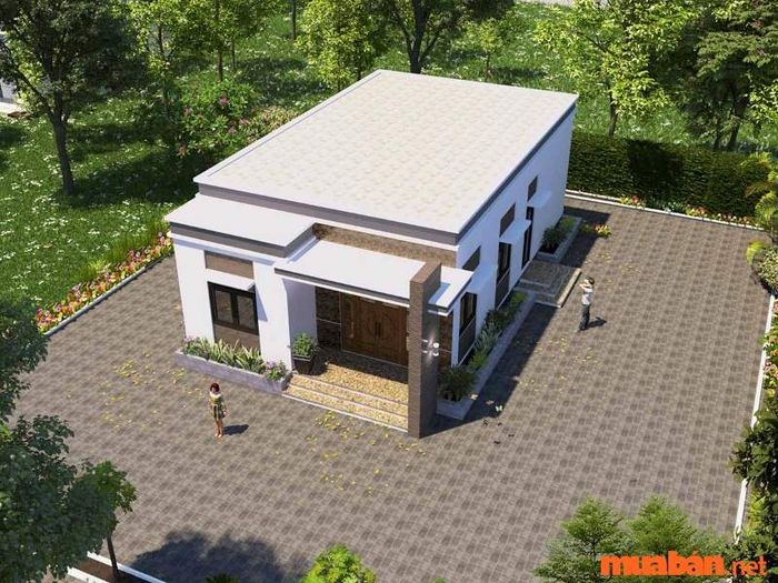 Mẫu nhà 1 tầng 100m2 với thiết kế đơn giản