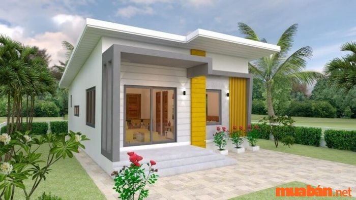 Mẫu nhà 1 tầng 3 phòng ngủ 100m2 phong cách nông thôn