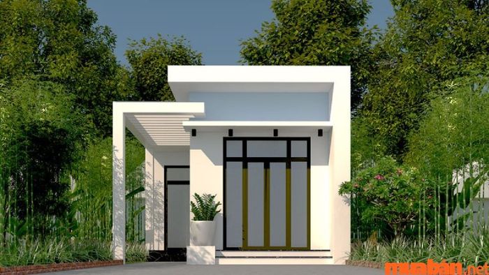 Nhà cấp 4 theo phong cách tối giản sẽ tập trung vào việc tối ưu hóa không gian xanh bên ngoài.