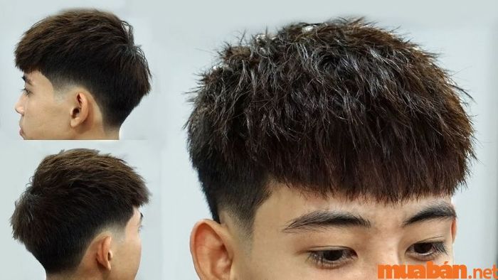Kiểu tóc layer nam ngắn uốn con sâu