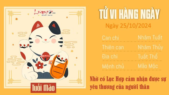 Tử vi hàng ngày 25/10/2024 của 12 con giáp - tuổi Mão