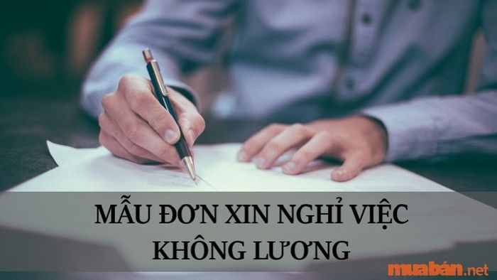Mẫu đơn xin nghỉ không lương chuẩn nhất hiện nay
