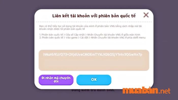 Dán mã liên kết mà bạn đã sao chép từ Play Together bản quốc tế
