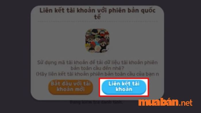 Hãy chọn liên kết tài khoản để đưa nhân vật của bạn