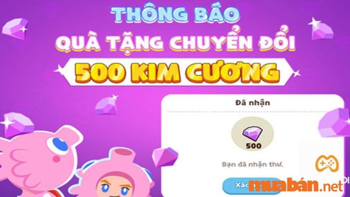500 Kim Cương tương đương với gói nạp Play Together có giá trị từ 350 đến 400 nghìn VND