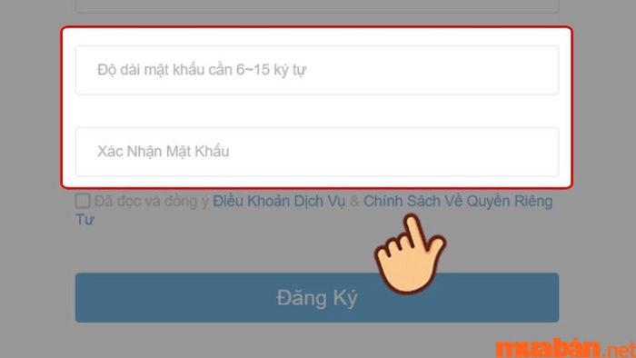 Bước 3 trong quy trình tạo tài khoản Genshin Impact qua email