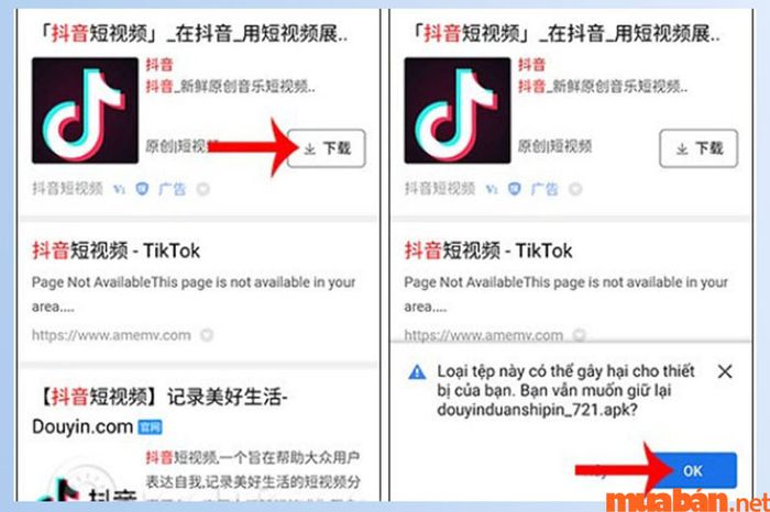 Nhấn vào nút Tải xuống để tải file APK.