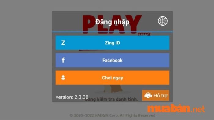 Hãy chọn hình thức đăng nhập mà bạn đã liên kết trước đó