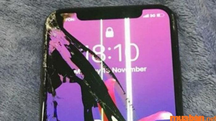 màn hình iphone tối một góc