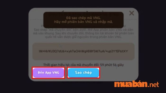 Sao chép mã để kết nối với Play Together VNG