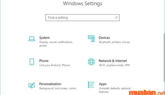 Bạn cần mở hộp Cài đặt bằng tổ hợp phím Windows + I.