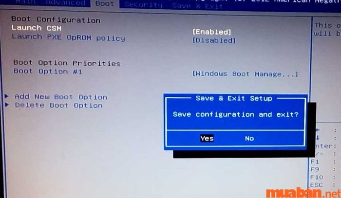 Nhấn Yes để hoàn tất quá trình cập nhật