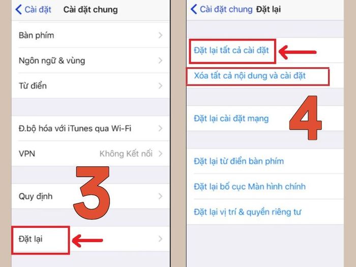 Khôi phục lại cài đặt gốc cho iPhone X