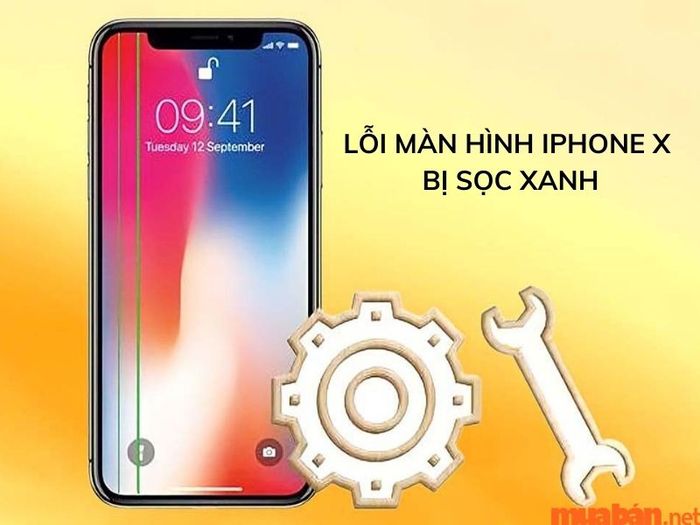 sọc xanh trên màn hình iphone x