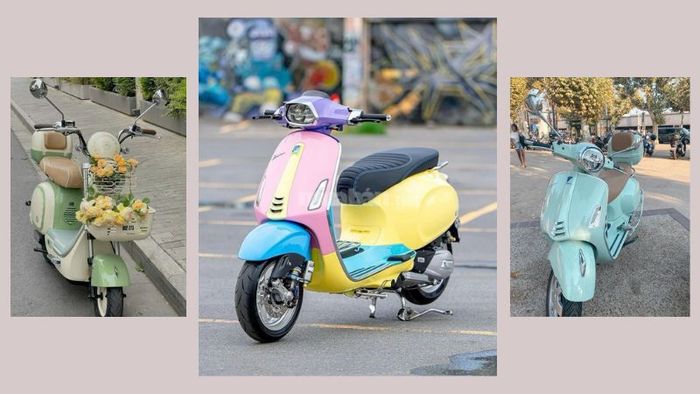 Vespa độ với bánh bèo
