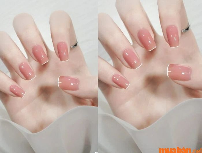 Mẫu nail hồng thạch nhẹ nhàng và đơn giản