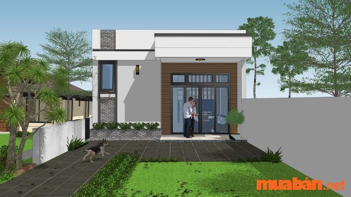 Mẫu nhà cấp 4 tầm 400 triệu với không gian mở