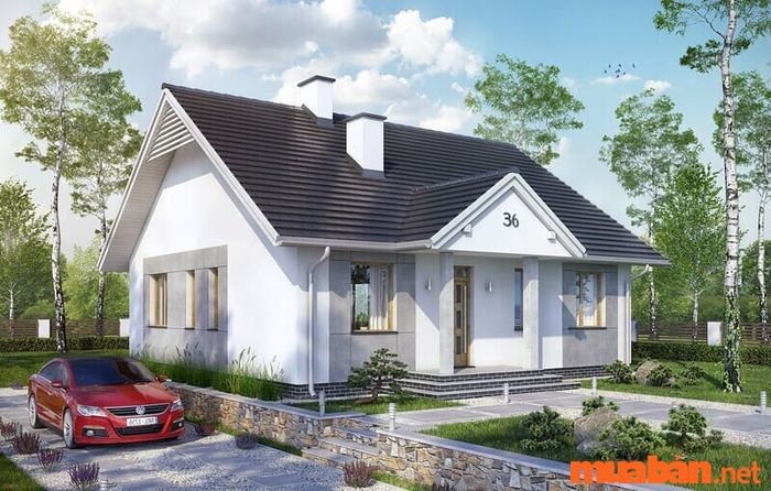 Nhà cấp 4 với mái thái