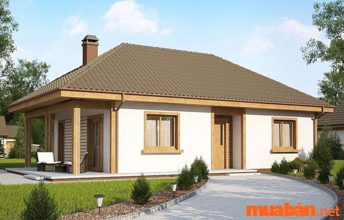 Nhà cấp 4 mái tôn mang phong cách Châu Âu