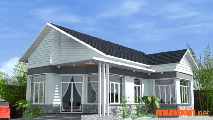 Mẫu nhà cấp 4 tầm 400 triệu hình chữ L