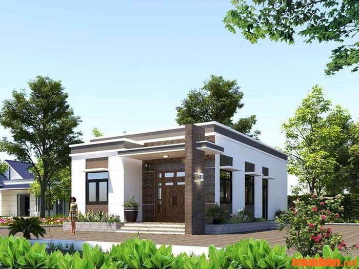 Mẫu nhà cấp 4 mái bằng với thiết kế đẹp
