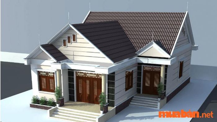 Mẫu nhà cấp 4 tầm 400 triệu mang phong cách giả biệt thự