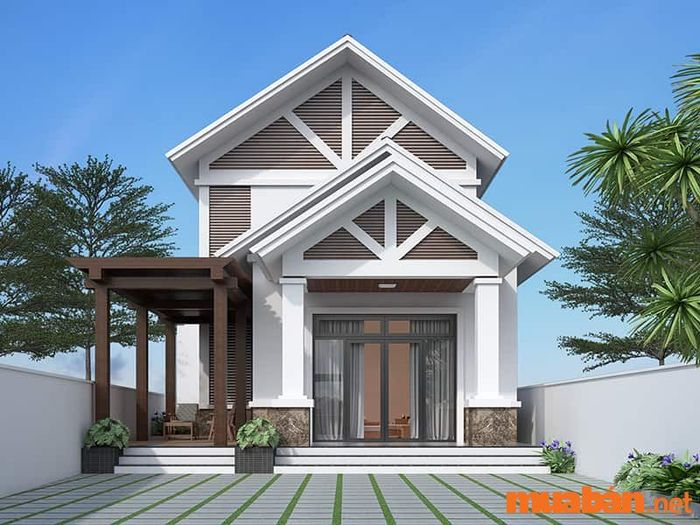 Mẫu nhà cấp 4 tầm 400 triệu có gác lửng