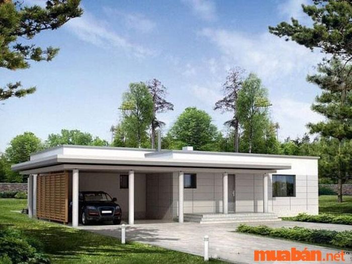 Nhà cấp 4 đẹp 100m2 với không gian xanh mát