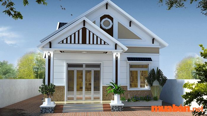 Mẫu nhà cấp 4 mái Thái khoảng 400 triệu