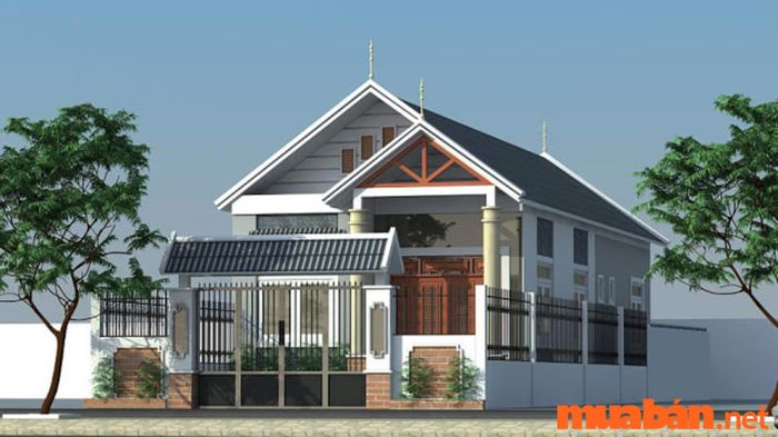 Nhà cấp 4 100m2 theo phong cách cổ điển đẹp