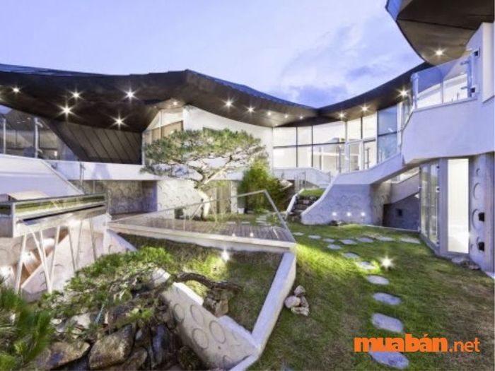 Mẫu nhà Hàn Quốc với không gian xanh