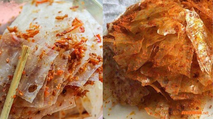 Bánh tráng sa tế được tẩm ướp hương vị hấp dẫn, bắt mắt