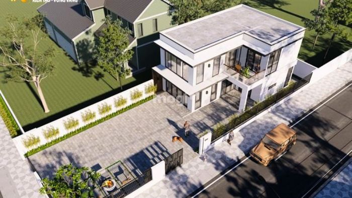 Nhà 2 tầng hình chữ L