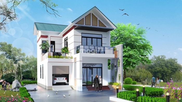 Mẫu nhà 2 tầng 600 triệu đẹp - mẫu 12
