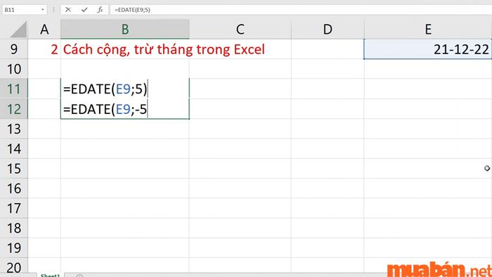 Hàm EDATE thường được áp dụng cho các bài toán cộng hoặc trừ tháng trong Excel một cách nhanh chóng với công thức đơn giản.