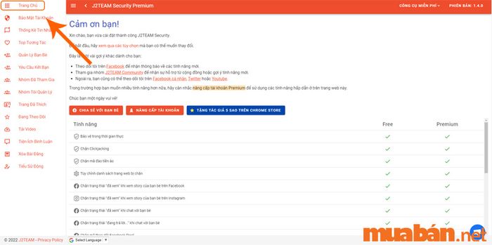 Nhấn “Trang Chủ”