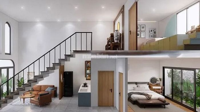 Nhà cấp 4 gác lửng 200 triệu có ốp gỗ