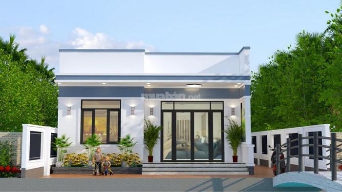 Nhà cấp 4 sơn trắng đầy đủ tiện nghi